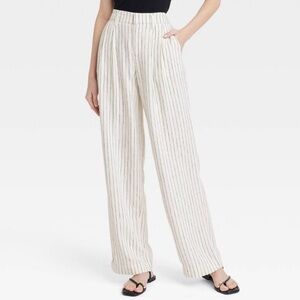 High-waisted Linen Trousers